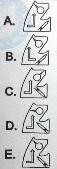 You will find figure D is the one who similar with a, so answer D has to be darkened on your OMR answer sheet for Example 1. Look at the second figure b at the left.