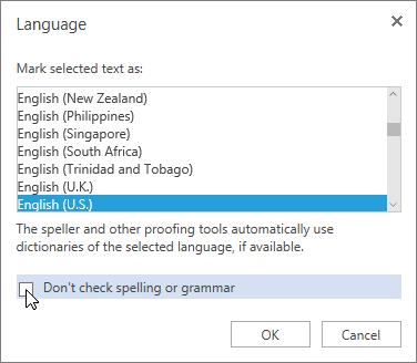 सह spelling क चमन कयन क फ द (ignoring it, adding it to the program s dictionary, or changing it) प र ग र भ आऩक अगर गरत spelling र शब द ऩय र ज त ह How to check spelling and grammar in Word 2013 Online