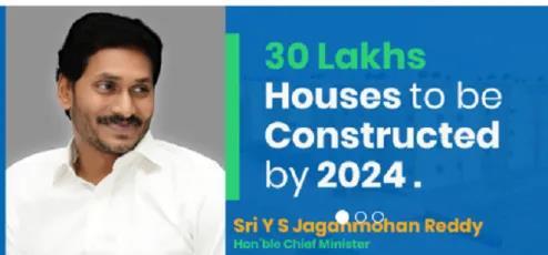 Andhra Pradesh will take up the construction of 3 Million (30 lakh) houses under the YSR Jagananna Colonies project after distributing the house site to the beneficiaries on 8th July 2020.