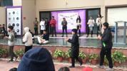 The assembly began with a skit which showcased two situations; first a world at war and Second situation - The world celebrating its differences and standing in unison.