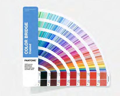 數值供數碼設計應用 供目視比較 2,139 種彩通專色和接近它們的工業級 CMYK 模擬色 能橫跨平面印刷設計 數碼設計 網路 動畫及影片來指定與管理色彩 提供模擬彩通配色系統 [Pantone Matching