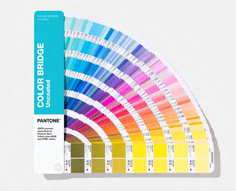色彩橋樑指南 膠版紙 Color Bridge Guide Uncoated GG6104A 提供彩通色彩的 CMYK HTML 及 RGB 數值 概覽新增 294 種流行新色彩!
