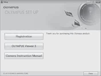 Windows 1 - CD-OM Windows XP «Setup» Windows Vista/Windows 7/Windows 8/Windows 81 «OLYMPUS Setup», «Setup» «Setup», (Windows XP) (Windows Vista/ Windows 7) CD-OM (OLYMPUS Setup), «OLYMPUS Setup»,