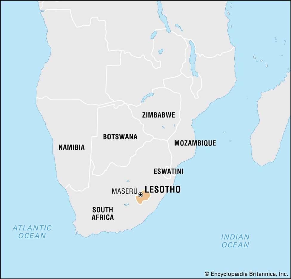 Lesotho Lesotho is an enclaved country within the border of South Africa.