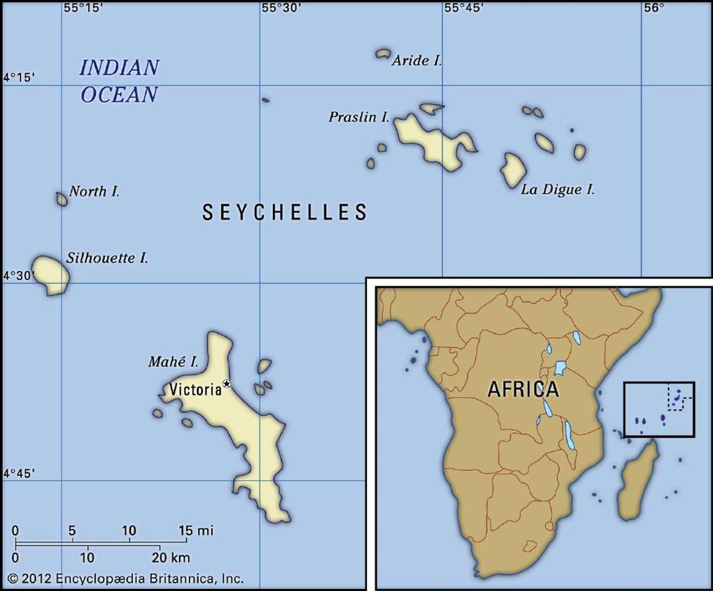 Seychelles The Seychelles is an archipelago of 115 islands in the Indian Ocean, off East Africa.