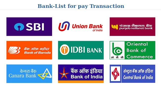 Thereafter, List of Banks/Payment Gateways integrated with egras will be displayed A) Choose from 9 Banks shown on the top if
