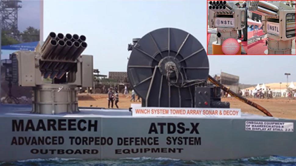 Indian Navy inducted an Advanced Torpedo Decoy System (ATDS) namely Maareech that is capable of being fired from all frontline warships. It is equipped with sonars.