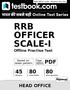 RRB Officer Scale - Memory Live Test HEAD OFFICE RRB OFFICER SCALE-I Offline Practise Test Based on latest pattern 45 Minutes 80 Free Total Marks Solu