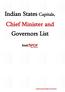 India State Capital List PDF