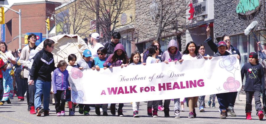 Before the Walk for Healing began at Waverly Park, Wesley raised her hope that the drums would be loud enough for the young children on the streets to hear them.