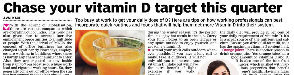 Vitamin D (The Asian Age: