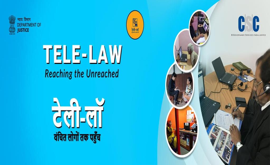 News Highlights Tele-Law programme Context: Recently, the Justice Department commemorated the milestone of crossing 9 lakh beneficiaries under its Tele-Law programme through Common Service Centres.