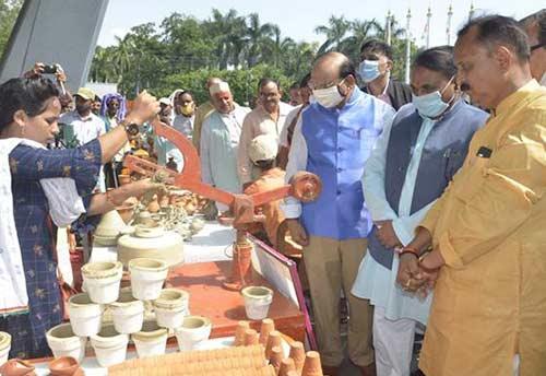 News Highlights Union Minister of State for MSME Bhanu Pratap Singh Verma inaugurated a state-of-the-art Khadi exhibition displaying exquisite handcrafted products from 20
