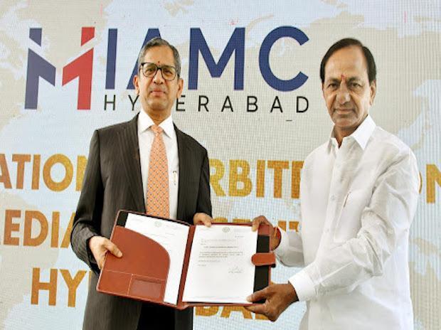 India s first International Arbitration and Mediation Centre (IAMC) was opened in Hyderabad by the Chief Justice of India N. V.