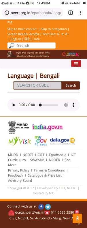 The subsequent QR codes will help to access the relevant e-resources linked to the languages in alphabetical order. This will help you enhancing your learning in joyful manner.