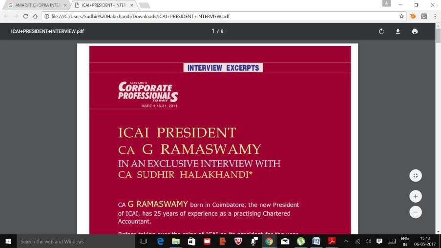9. Interview with ICAI